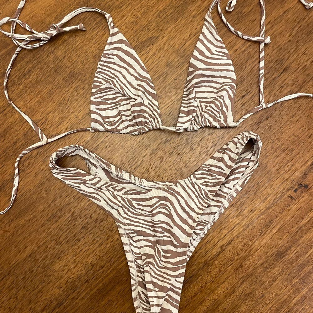 Tan Lines Zebra Bikini Set